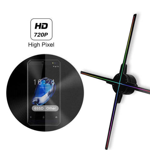Updating 50CM 4 fan hologram fan light with wifi control 3D hologram Advertising Display LED Fan hologram Imaging for holiday